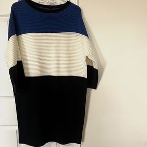 Three colour knit dress